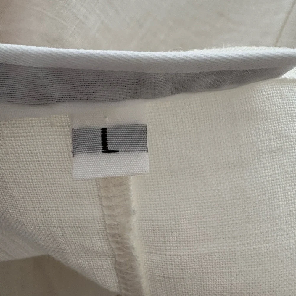 Bryn Walker Cream White Linen Midi Dress - Picture 8 of 10